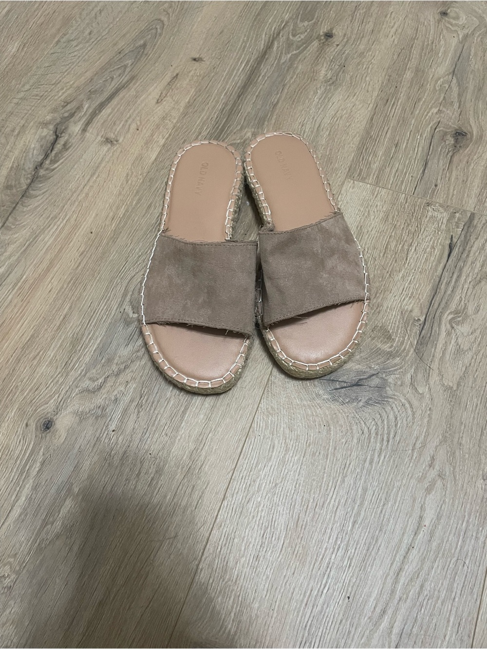 Suede Slide Sandals in Taupe - Women